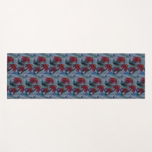 Red Daisies Yoga Mat