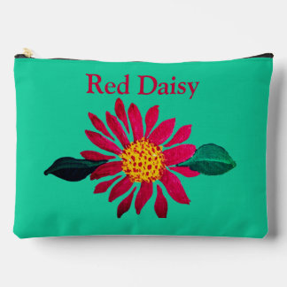 Red Daisy Accessory Pouch