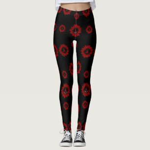 Red Daisy...Brain Aneurysm Leggings