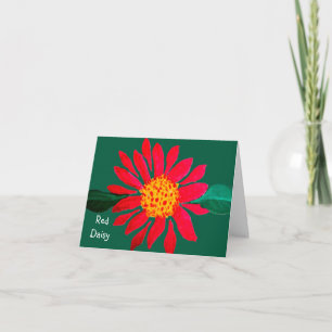 Red Daisy Card