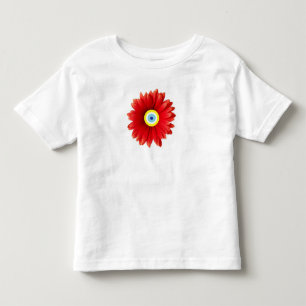 RED DAISY EVIL EYE LUCKY EYE FLOWER TODDLER T-Shirt