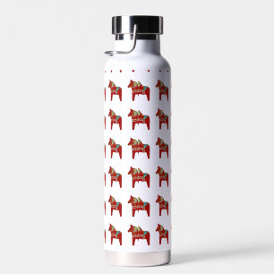 Red Dala Horse # 2  Insulated Water Bottle