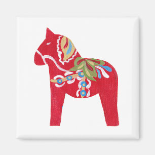 Red Dala horse Magnet