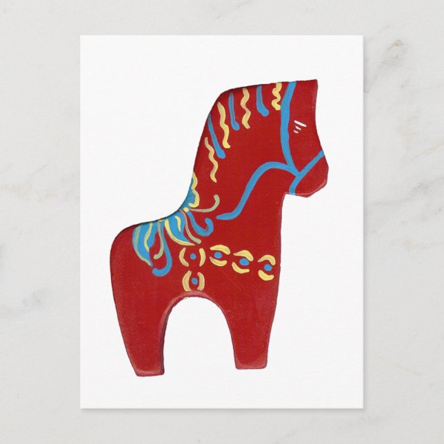 Red Dala Horse Post Cards (Front)