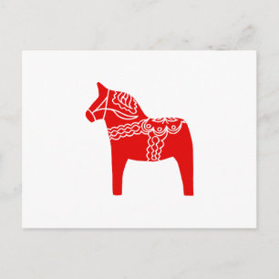 Red Dala Horse Postcard