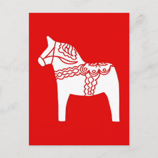 Red Dala Horse Postcard