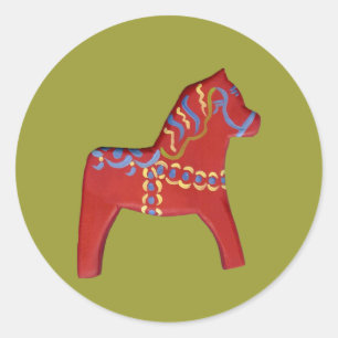 Red Dala Horse Sticker