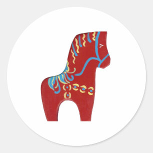 Red Dala Horse Stickers