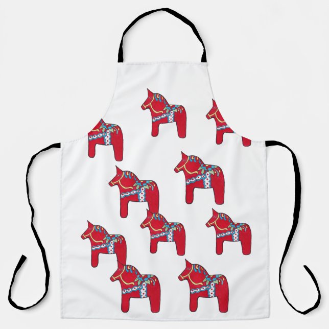 Red Dala Horses Apron (Front)