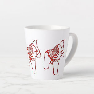 Red Dala Horses by Julia Latte Mug