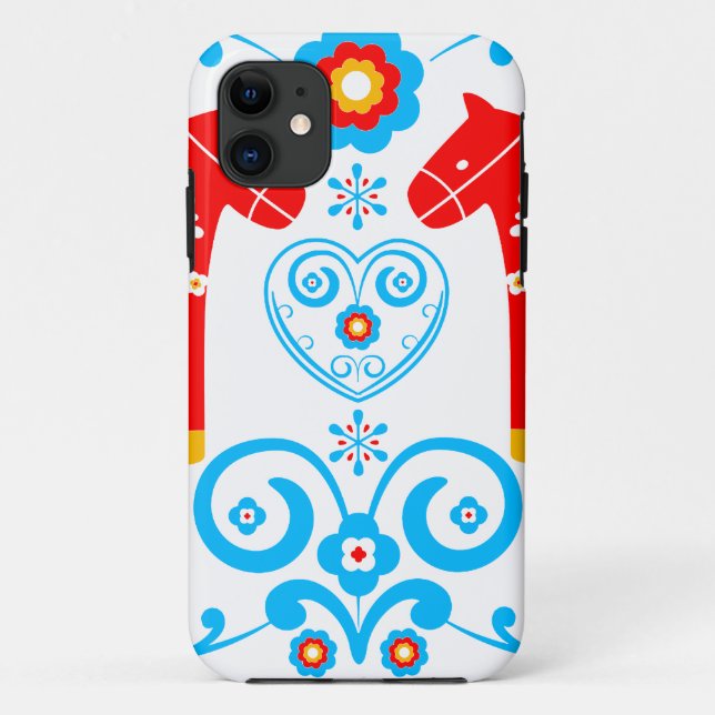 Red Dala Horses Case-Mate iPhone Case (Back)