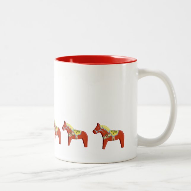 Red Dala Horses Mug (Right)