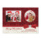 Red Damask 2-Photo Holidays Flat Card