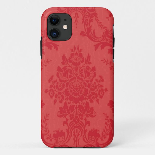 Red damask Case-Mate iPhone case (Back)