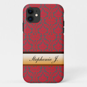 red damask classy iPhone 5 case