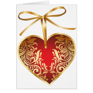 Red Damask Heart
