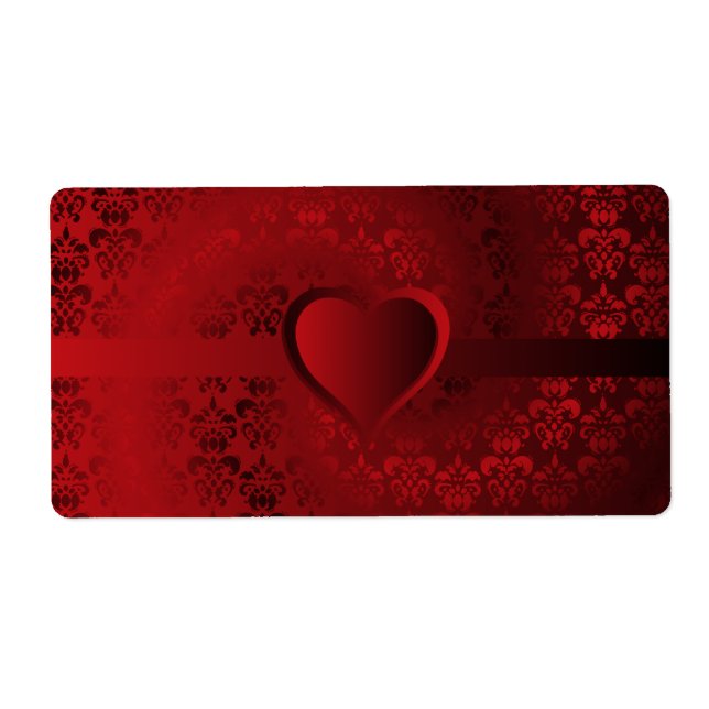 Red damask heart (Front)