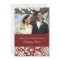 Red Damask Photo Wedding Vow Renewal Invitations