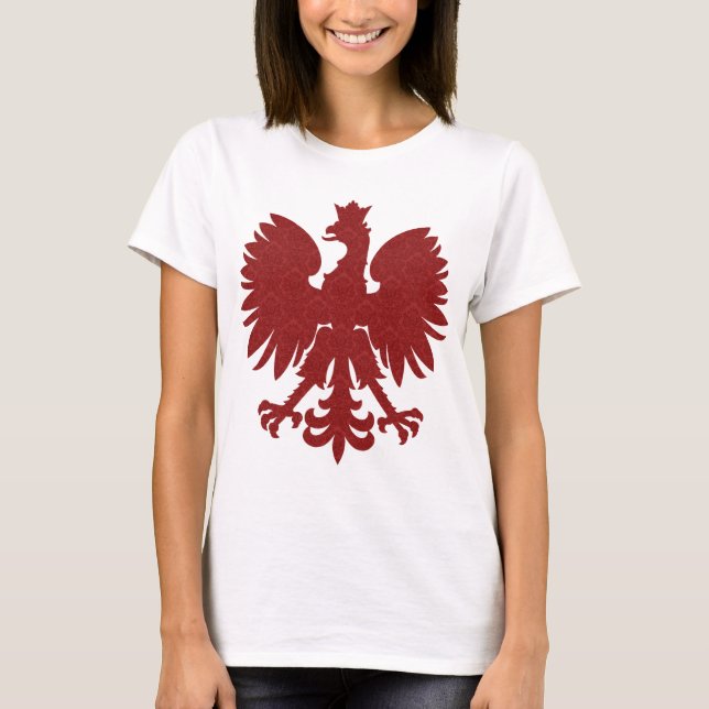 Red Damask Polish Eagle T-Shirt (Front)