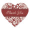 Red Damask Thank You Wedding Envelope Seals