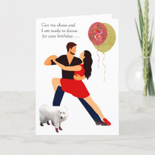 Red Dancing Shoes Tango Dog Ready Too! Card