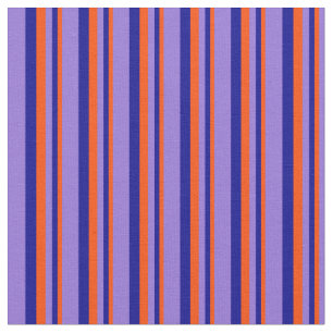 Red, Dark Blue, and Purple Stripes Fabric