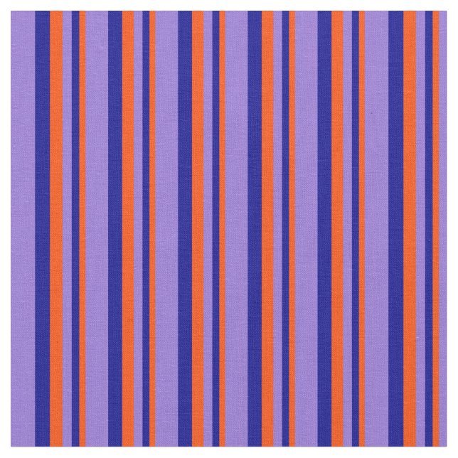 Red, Dark Blue, and Purple Stripes Fabric (Close Up)