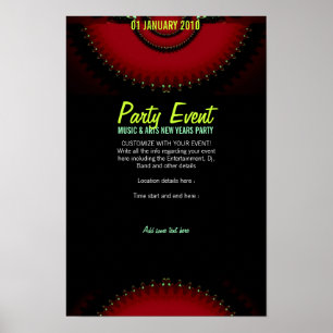 RED DARK FANTASY Party Poster