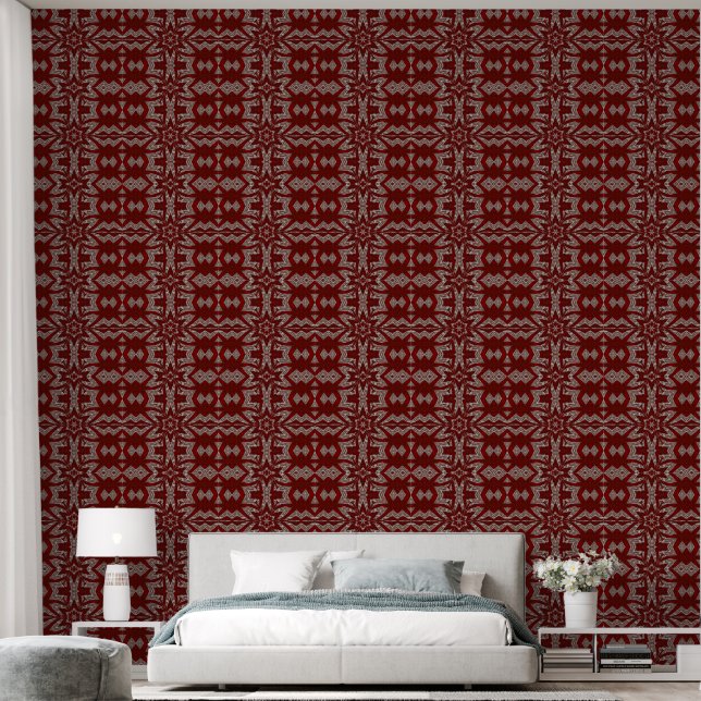 Red Dawn Wildflower Wallpaper (Bedroom)