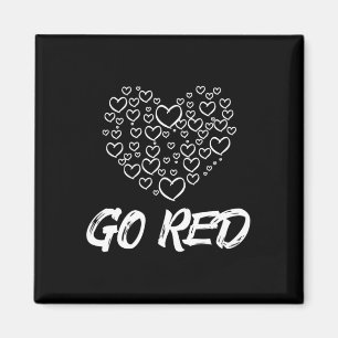 Red Day Go Red Heart Disease Awareness Gifts Women Magnet
