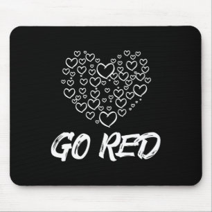 Red Day Go Red Heart Disease Awareness Gifts Women Mouse Pad
