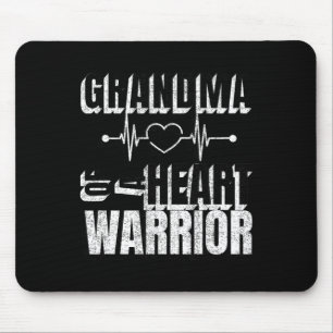 Red Day Grandma Of A Heart Warrior Saying  Mouse Pad