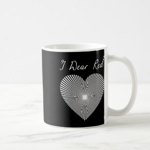 Red Day Heart Ribbon Costume Heart Disease Month  Coffee Mug