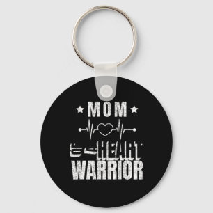 Red Day Mum Of A Heart Warrior Saying Key Ring