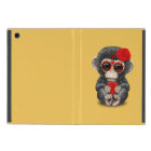 Red Day of the Dead Sugar Skull Baby Chimp