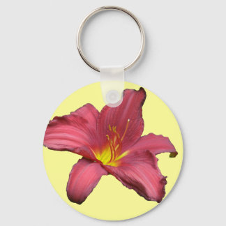 Red Daylily Coordinating Items Key Ring
