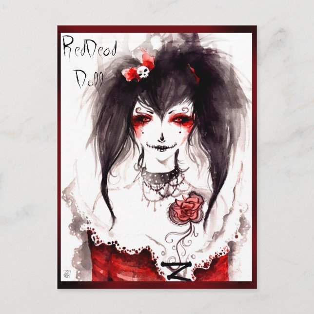 Red Dead Doll Postcard (Front)