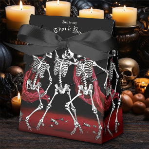 Red Death Dancing Skeletons Gothic Wedding Favour Box