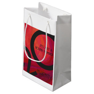 Red Decade Birthday Small Gift Bag