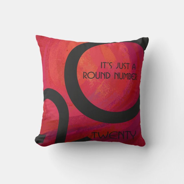 Red Decade Birthdday Cushion (Front)
