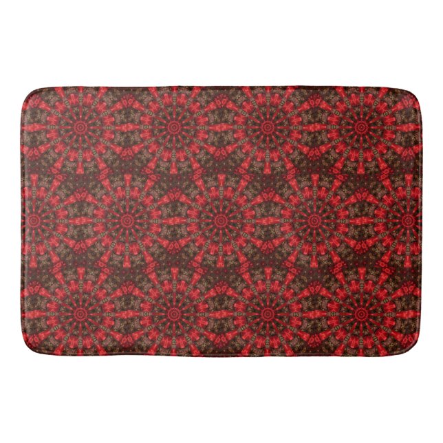 Red Decorative Bath Mat (Front)