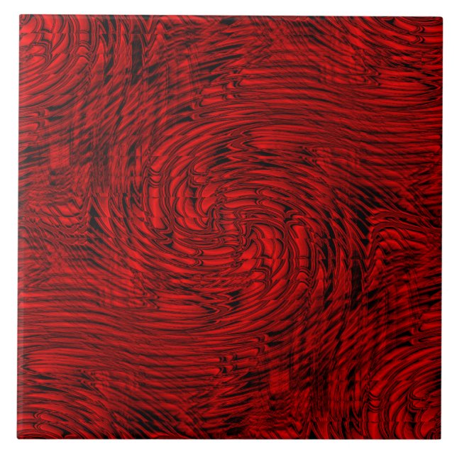 Red Decorative Ceramic Tile (Front)