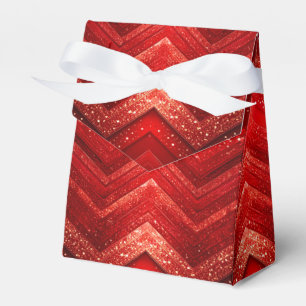 Red Decorative Christmas Glitter Holiday Gift Box