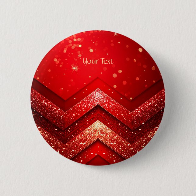 Red Decorative Glitter Button (Front)