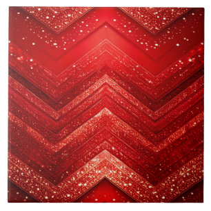 Red Decorative Glitter Ceramic Tile