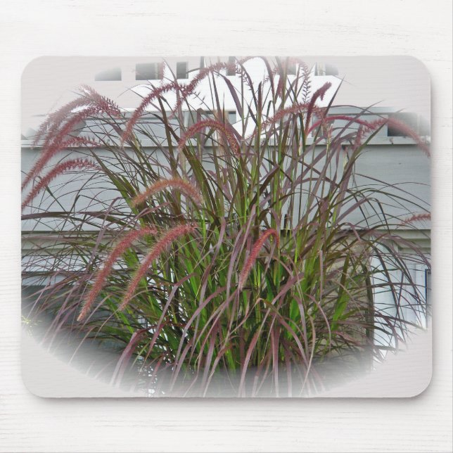 Red Decorative Grass Coordinating Items Mouse Pad (Front)