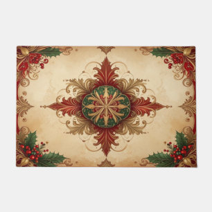 Red Decorative Holiday Doormat