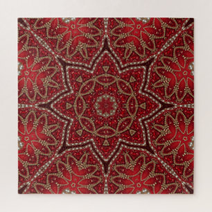 Red Decorative Jigsaw Puzzle