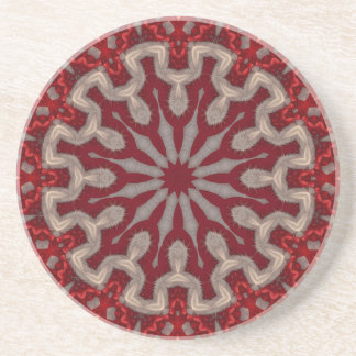 Red Decorative Sandstone Coaster