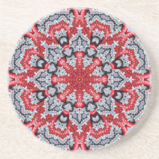 Red Decorative Sandstone Coaster